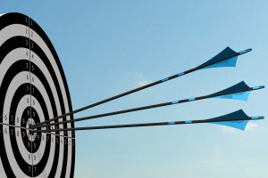 Target with arrows - Target with three bow arrows in the middle of the target